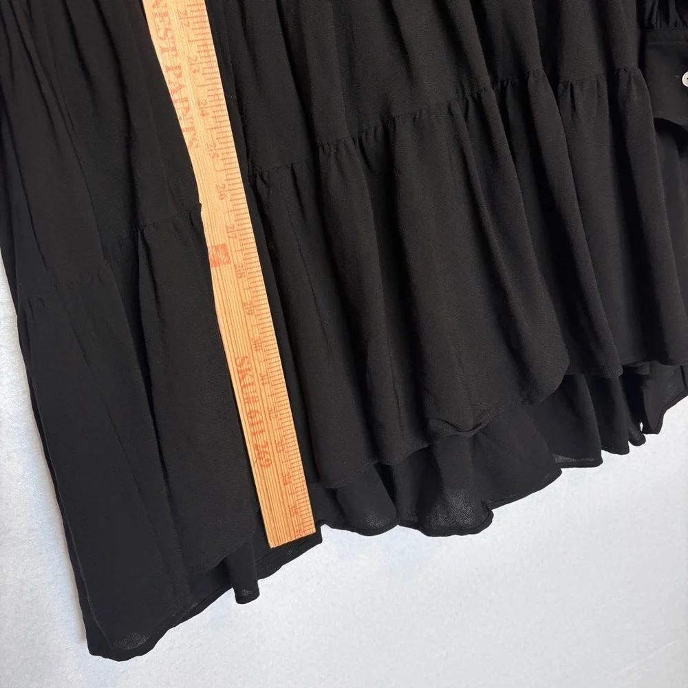 Arket Black Ruffled Crêpe Dress‎ Size Small - Picture 12 of 12
